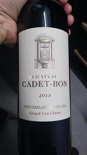 Bordeaux Saint-Émilion Grand Cru Grand Cru Classé Château Cadet-Bon 2013