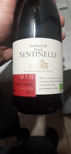 Víno Rouge sec Domaine Puech Sentinelle 2021 Francie Languedoc a Roussillon Pays d'Oc IGP