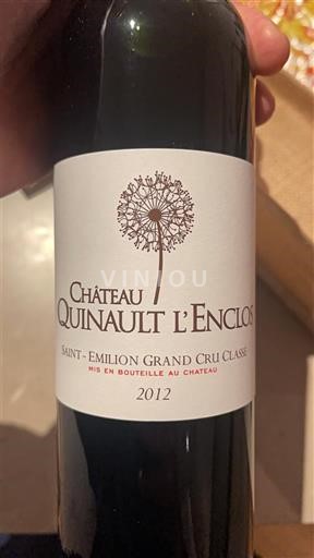 Bordeaux Saint-Émilion Grand Cru Grand Cru Château Quinault L'Enclos 2012