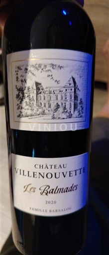 Languedoc Corbières Château Villenouvette Les Balmades 2020
