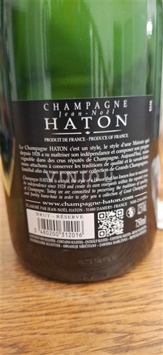 Champagne Sâm-panh Jean-Noël Haton Brut Réserve Không niên vụ