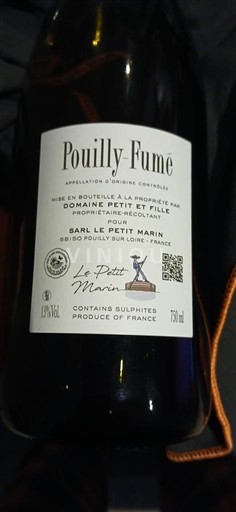 Údolí Loiry Pouilly-fumé Domaine Petit et Fille Le Petit Marin Neročník