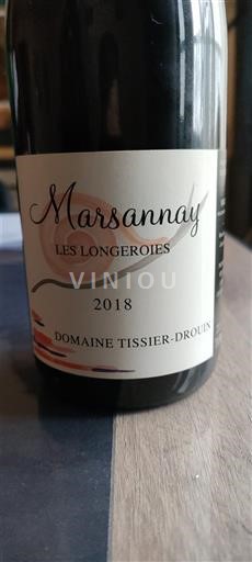 Wines Rouge sec Les Longeroies Domaine Tissier-Drouin 2018 France Burgundy Marsannay AOC