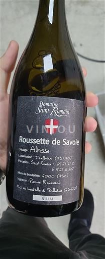 Savoja in Bugey Roussette de Savoie Domaine Saint-Romain Neleten.