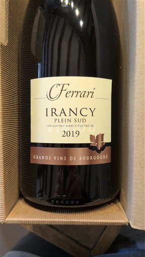 Bourgondië Irancy Ferrari Plein Sud 2019