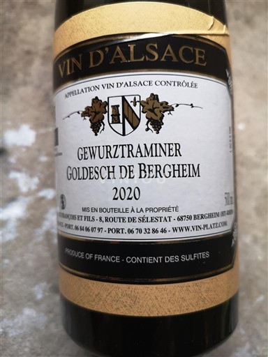 Alsasko Fernand Platz et Fils Goldesch de Bergheim 2020