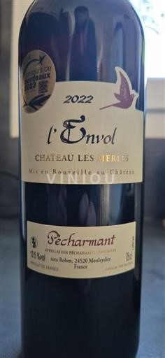 Sudoeste Pécharmant Château Les Merles l'Envol 2022