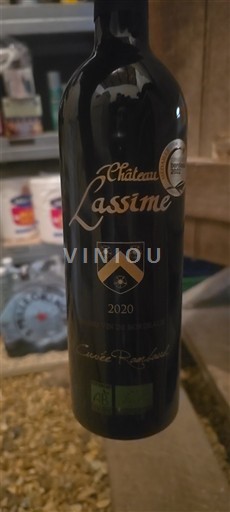 Vinos Rouge sec Cuvée Raphaël Lassime 2020 Francia Burdeos Bordeaux AOC