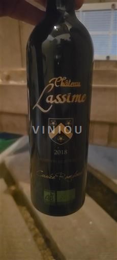 Vinos Rouge sec Cuvée Prestige Lassime 2018 Francia Burdeos Bordeaux AOC