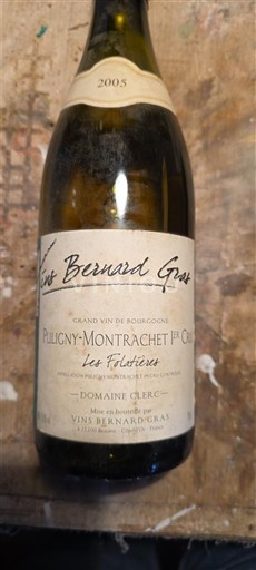 Burgundi Puligny-montrachet Premier Cru Domaine Clerc Les Folatières 2005