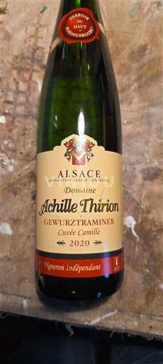 Alsace Domaine Achille Thirion Camille 2020