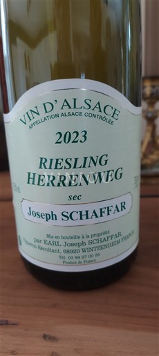 Alsace Joseph Schaffar Riesling Herrenweg 2023