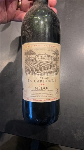 Bordeaux Médoc Cru Bourgeois Château La Cardonne 1981