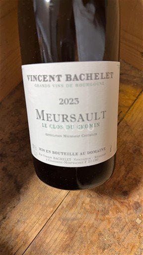 Bourgogne Meursault Vincent Bachelet Le Clos du Cromin 2023