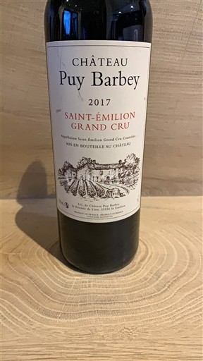 Bordeaux Saint-Émilion Grand Cru Grand Cru Château Puy Barbey 2017