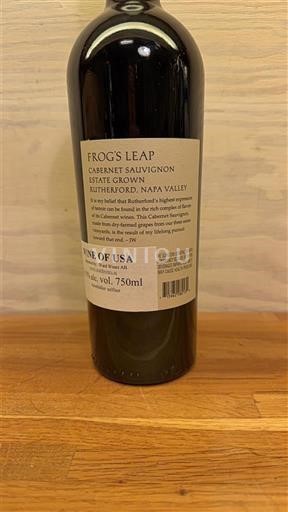 California AVAs Rutherford Frog's Leap 2019