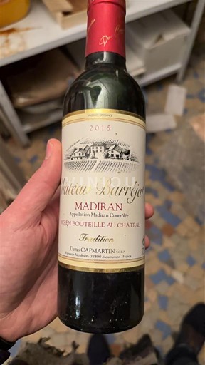 Lounais-Ranska Madiran Château Barrejat Tradition 2015