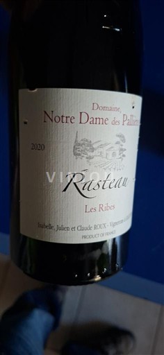 Wijnen Rouge sec Les Ribes Domaine Notre Dame des Pallières 2020 Frankrijk Rhônevallei Rasteau AOC