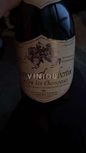 Burgundija Gevrey-chambertin Premier Cru Domaine Philippe Leclerc 1er Cru Les Champeaux 2018