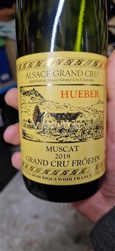 Vinhos Blanc sec Grand Cru Froehn Hueber 2018 França Alsácia Alsácia Grand Cru AOC Grand Cru