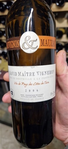 Lounais-Ranska Côtes du Tarn David Maître Vigneron Sauvignon & Mauzac 2006