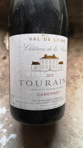 Loiren laakso Touraine Château La Presle Cabernet 2010