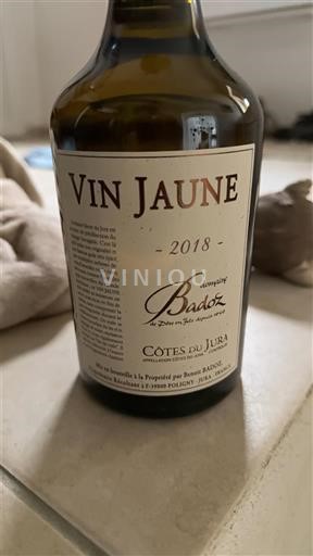 Viner Blanc sec Badoz 2018 Frankrike Jura Côtes-du-Jura AOC