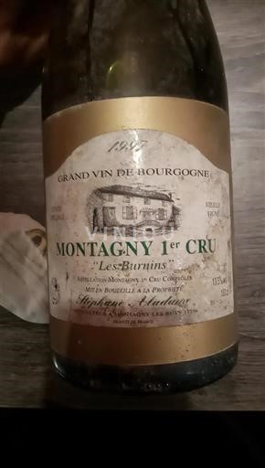 Bourgondië Montagny Premier Cru Stephane Aladame Les Burnins 1997
