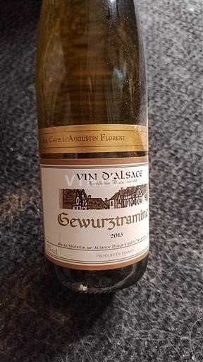 Alsacia Gewurztraminer La Cave d'Augustin Florent Gewurztraminer 2013