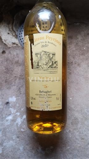 Bordéus Bordeaux Haut-Benauge Château Peyrines 2007