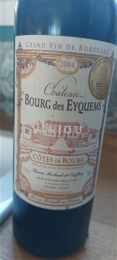 Bordeaux Côtes-de-bourg Château Bourg des Eyequems 2004