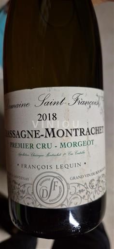 Burgundy Chassagne-Montrachet Premier Cru Domaine Saint-François Premier Cru - Morgeot 2018