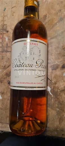 Bordeaux Sauternes Château Prieuré 2011