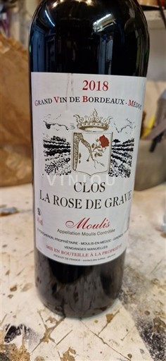 Bordeaux Moulis-en-Médoc Clos La Rose de Grave 2018