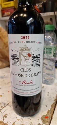 Bordeaux Ni doloceno Clos La Rose de Grave 2022