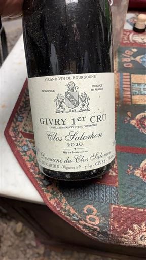 Burgundsko Givry Premier Cru Domaine Clos Salomon Clos Salomon 2020