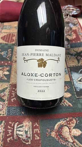Burgundy Aloxe-Corton Domaine Jean-Pierre Maldant Les Crapousuets Vieilles Vignes 2022