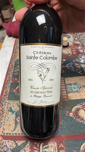 Burdeos Bordeaux Château Sainte Colombe Spéciale Les Grosses Têtes 2004