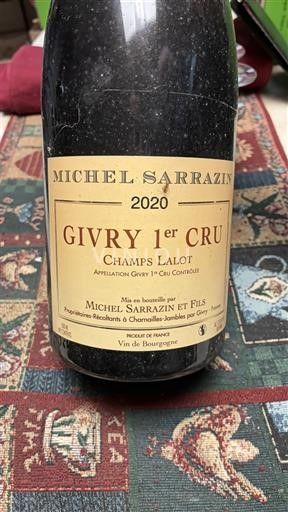 Borgonha Givry Premier Cru Michel Sarrazin et Fils Champs Lalot 2020