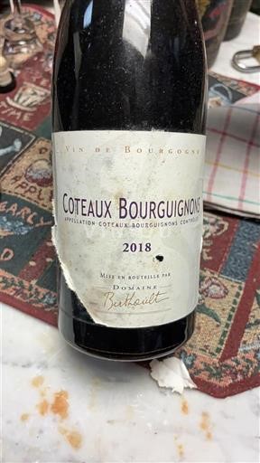 Borgogna Coteaux borgognoni Domaine Berthault 2018