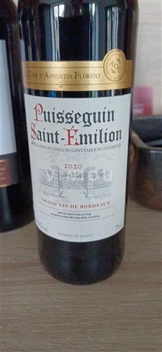 Bordeaux Puisseguin-Saint-Émilion Cave d'Augustin Florent 2020