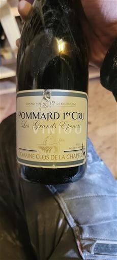 Burgundsko Nespecifikováno Premier Cru Domaine Clos de la Chapelle Les Grands Epenots 2019