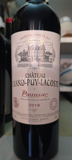Bordeaux Pauillac Château Grand-Puy-Lacoste 2018