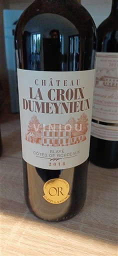 Bordeaux Blaye-Côtes-de-Bordeaux Château La Croix Dumeynieux 2018