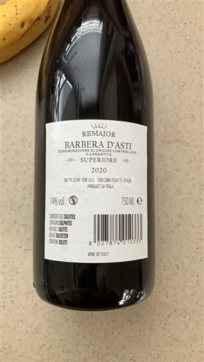 Piemonte Barbera d'Asti Remajor 2020
