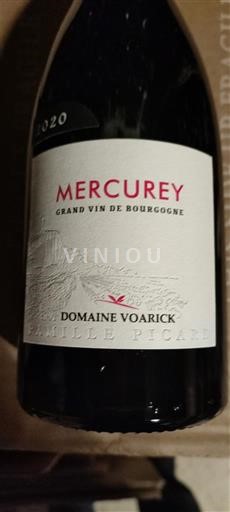 Burgundi Mercurey Domaine Voarick 2020
