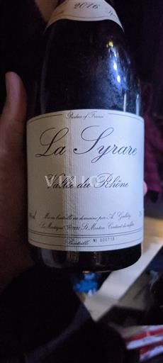 Valle del Rodano Côtes-du-Rhône Domaine A. Galetly La Syrare 2016