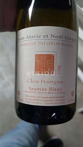 Loire Valley Saumur Domaine Vieux Bourg Clos Poinçon 2015