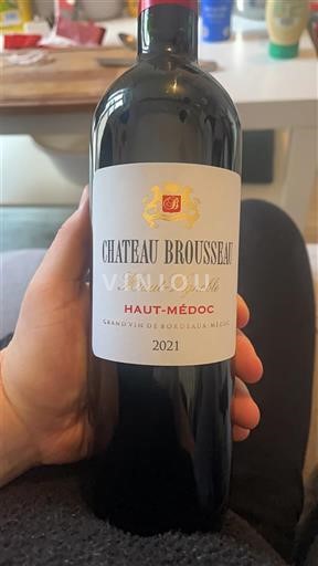 Wines Rouge sec Château Brousseau 2021 France Bordeaux Haut-Médoc AOC