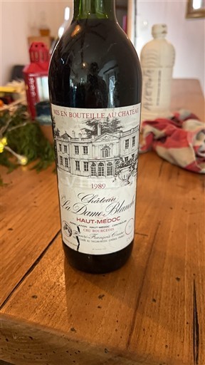Bordeaux Haut-Médoc Château La Dame Blanche 1989